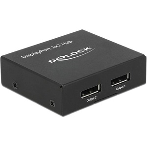 Delock Сплитер DeLock, DisplayPort 1.2 Splitter 1 x DisplayPort in - 2 x DisplayPort out 4K (DELOCK-87691) - itmode