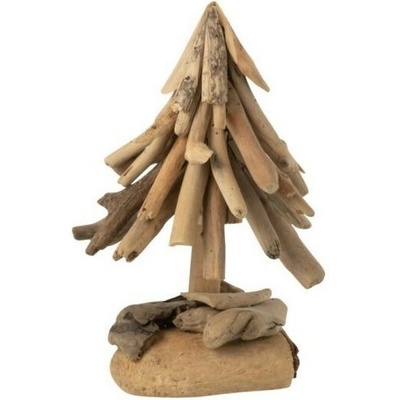 Dřevěný vánoční stromek z kousků naplaveného dřeva Driftwood S – 20*20*30 cm - J-Line by Jolipa