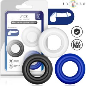  Силиконови пенис рингове за комфортно прилягане - Intense Wick (D-245650)