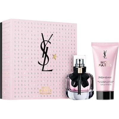 Yves Saint Laurent Mon Paris подаръчен комплект с парфюмна вода 50мл и лосион за тяло 50мл за жени 1 бр
