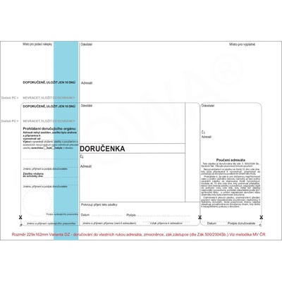 Obálka s doručenkou BOWA® C5, modrý pruh (ODJ-DZ) 1000 ks