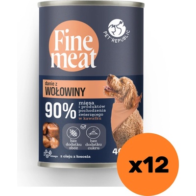 PetRepublic Fine Meat Adult pokrm z hovädzieho mäsa 12 x 400 g