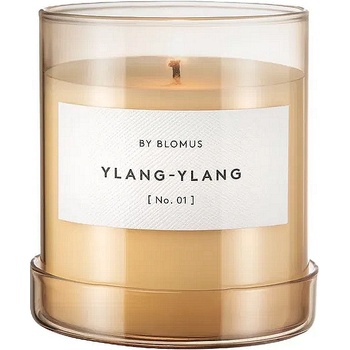 Blomus (Германия) Ароматна свещ BLOMUS VALOA с аромат Ylang-Ylang - Ø9 х h9 см - цвят пепел от рози (BLOMUS 65543)