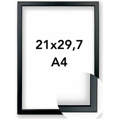 Fotorámeček 23 Rozměr: A4 - 21 x 29,7 cm, Barva: Černá, Typ zasklení: Plexi