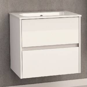 Interceramic Шкаф за баня комплект с умивалник 5955, бял, гланциран финиш (5955)