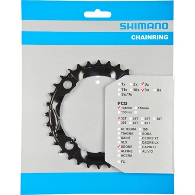 Shimano Převodník 32z Shimano DEORE FC-M590 3x9 4 díry