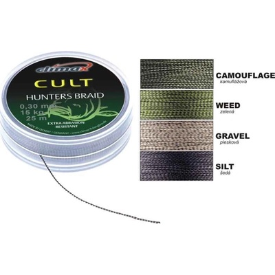 Climax šňůra HUNTERS BRAID Camou 20m 0,45mm 22kg