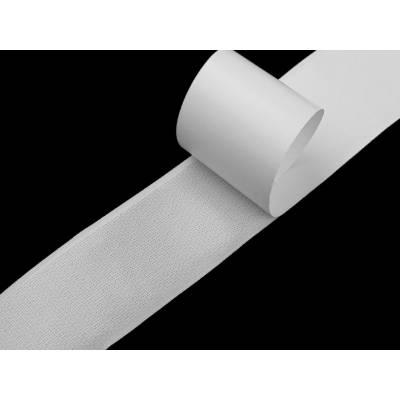 Suchý zip háček samolepicí šíře 40 mm, střední, 1 bílá