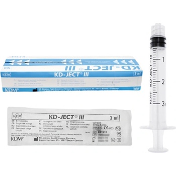 Injekčná striekačka KD-JECT III, 2 ml, Luer Lock, 100 ks