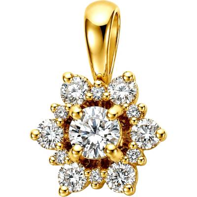 Zlaton Přívěsek žluté zlato květina s diamanty N15012602113