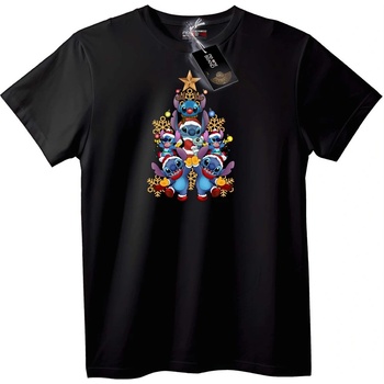 NOONEBRAND Тениска Stitch Коледно дърво - S, Black
