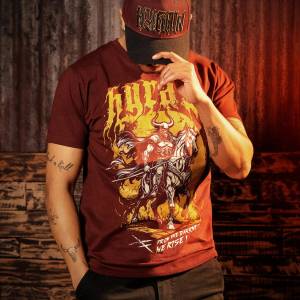 HYRAW мъжка тениска hyraw - hell rider - red - 262ts06