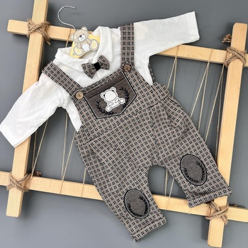 Myrat Baby Бебешки гащеризон с шапка кафяво