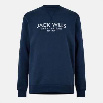 Jack Wills Мъжка блуза Jack Wills Belvue Logo Sweatshirt Mens - Navy