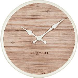 NeXtime Стенен часовник Plank 50 см бял (3134wi)