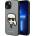 KARL LAGERFELD Кейс Karl Lagerfeld KLHCP14MSAPKHG за iPhone 14 Plus 6.7" сребрист / сребрист, твърд, Saffiano Karl`s Head Patch (KF001186-0)