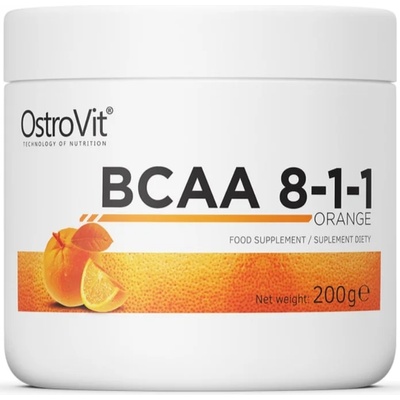 OstroVit BCAA 8: 1: 1, портокал, 200 g, OstroVit