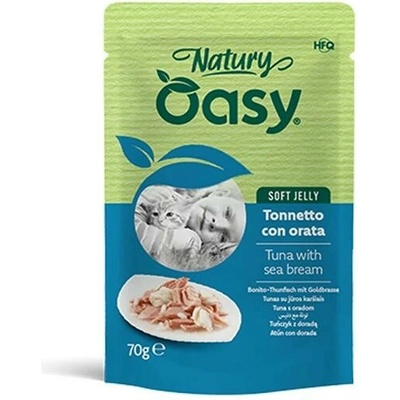 Oasy Cat Natury Soft Jelly Adult Tuňák s mořským ďasem v želé 70 g