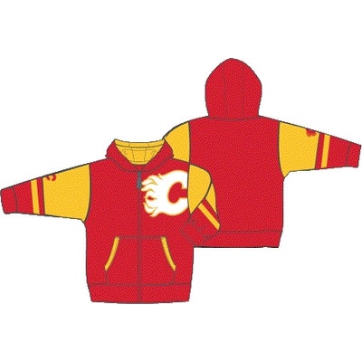 Outerstuff dětská mikina Calgary Flames Faceoff Colorblocked Fleece Full-Zip