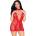 Leg Avenue Dotted Halter Mini Dress 81675 Red