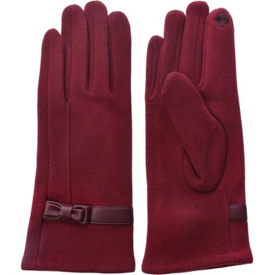 dámské rukavice s mašličkou vínové