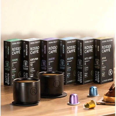 ROSSO CAFFE 6 druhů kávových kapslí Nespresso kompatibilní 6 x 10 ks