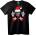NOONEBRAND Тениска с черепен рок Дядо Коледа - XL, Black