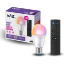 WiZ SET 1x LED žárovka E27 A60 8W 60W 806lm 2200-6500K RGB IP20, stmívatelná + ovladač