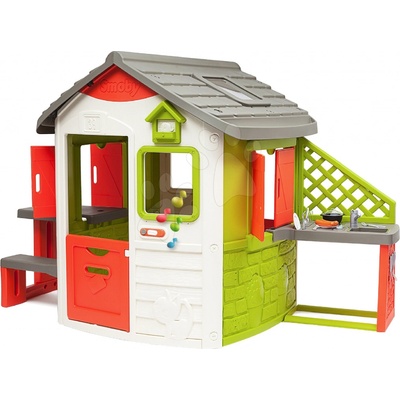Smoby Domeček Neo Jura Lodge s kuchyňkou stolem a zvonkem