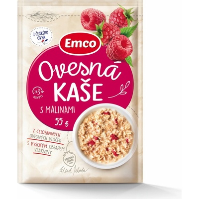 Emco Ovsená kaša s malinami 55 g