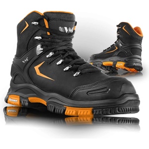 VM Footwear Vm footwear los angeles 6440-s3 / Предпазни обувки от кожа до глезена s3 hro - черни 48 (6440-s3-48)