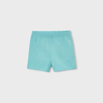 Mayoral Къси памучни панталони basic Синьозелен цвят за мини момиче Mayoral