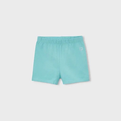 Mayoral Къси памучни панталони basic Синьозелен цвят за мини момиче Mayoral