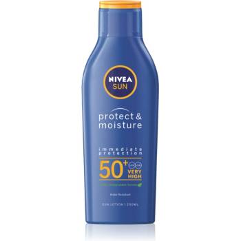 Nivea SUN Protect & Moisture хидратиращо мляко за тен SPF 50+ 200ml