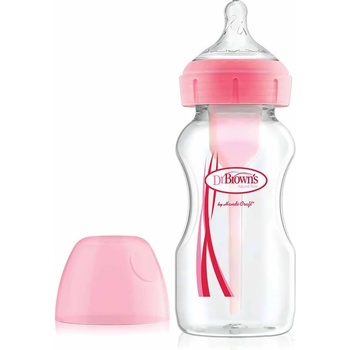 Dr. Brown's Бебешко шише Dr. Brown's - Options+, РР, 270 ml, Розово (72239318218)