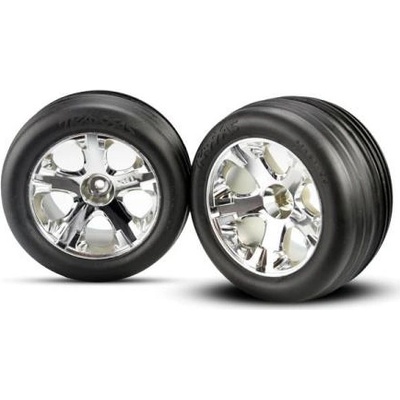 Traxxas колело 2.8", джанта All-Star сребърна, гума Ribbed (2) (предни)