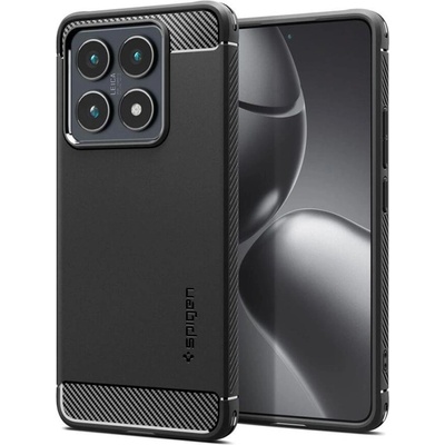 Spigen Противоударен Калъф за Xiaomi 14T, Spigen Rugged Armor Case, Черен (ACS08857)