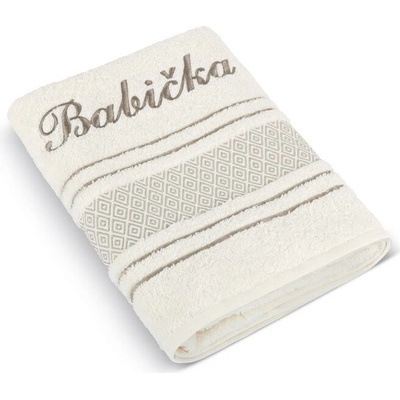 Bellatex ručník 50 x 100 mozaika 123 008 s výšivkou Babička