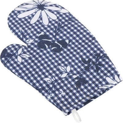 Bellatex s.r.o. Chňapka Dita 28 x 18 cm 66/410 modrá kocka s kvetom