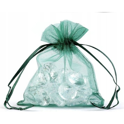 Darčekové vrecúško 9x11 cm organza - 10 ks 34 zelená jedla