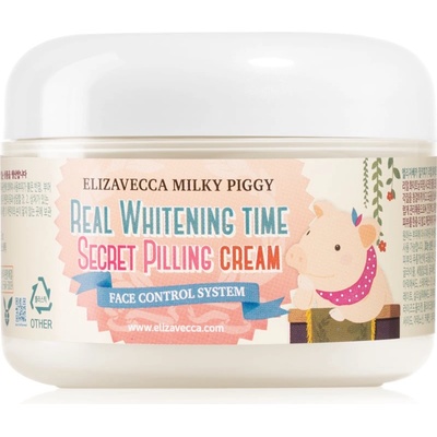 Elizavecca Milky Piggy Real Whitening Time Secret Pilling Cream овлажняващ омекотяващ крем с пилинг ефект 100ml