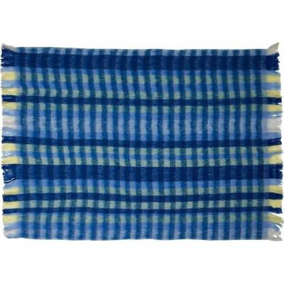 Hübsch Modrá deka s prímesou vlny Loom 140x200