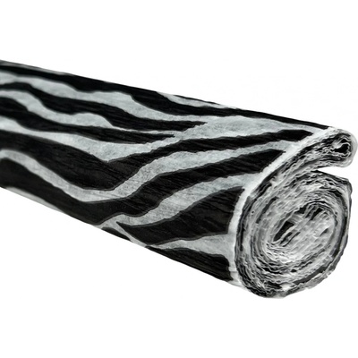 Krepový papier - Zebra 0,5x2m D64 28 g/m2