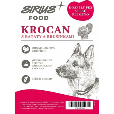 Sirius Food Grain Free Adult Light krocan s batáty a brusinkami 2 kg