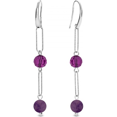 Spark stříbrné fialové Trilliant KW4706AM6AMD Amethyst