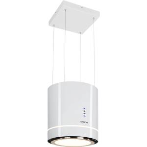 Klarstein Tron Ambience, островен абсорбатор, Ø 38 cm, рециркулаци 521 m³/h, LED, бял (CGCH2-TronAmbience-W) (CGCH2-TronAmbience-W) - electronic-star