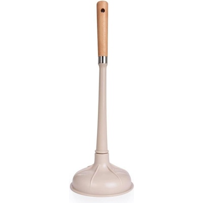 NATURAL | Velký gumový zvon na odpady | buková rukojeť | 43 cm