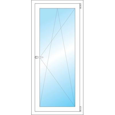 OKNA HNED Plastové okno 61x135 cm (610x1350 mm) bílé otevíravé a sklopné pravé