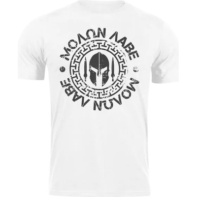DRAGOWA Тениска с къс ръкав Molon Labe, бяла, 160 г/м2 (11278)