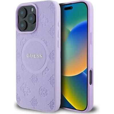 GUESS Калъф Guess Saffiano Peony Classic Logo MagSafe за iPhone 16 Pro Max - лилав (3666339328276)